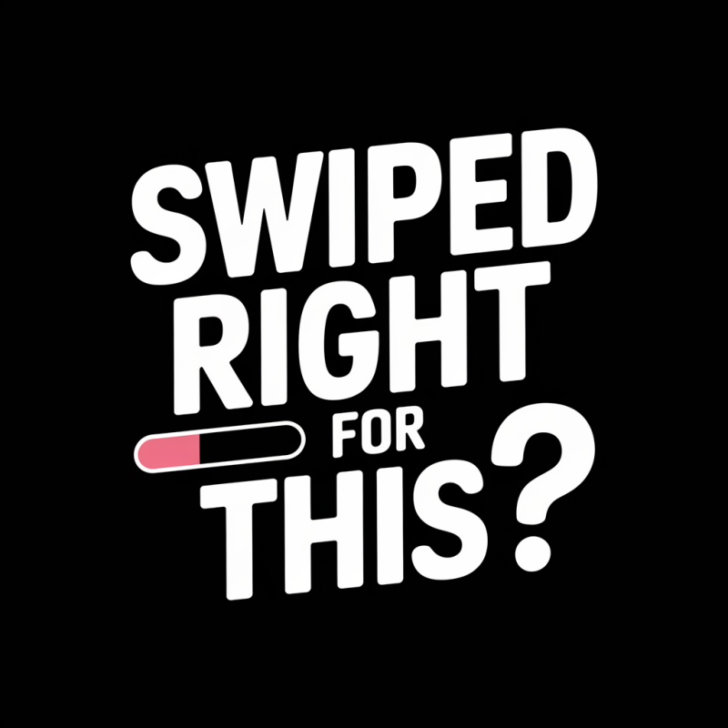 Swiped Right Graphic Tee - Funny Dating Humor T-Shirt