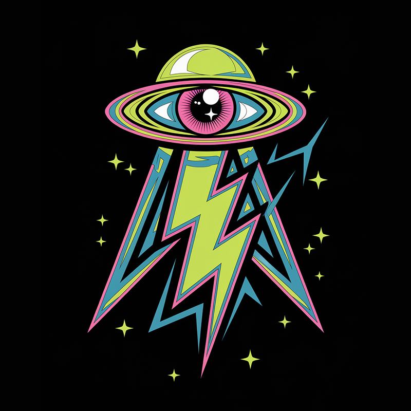 Cosmic Eye Alien Graphic T-Shirt