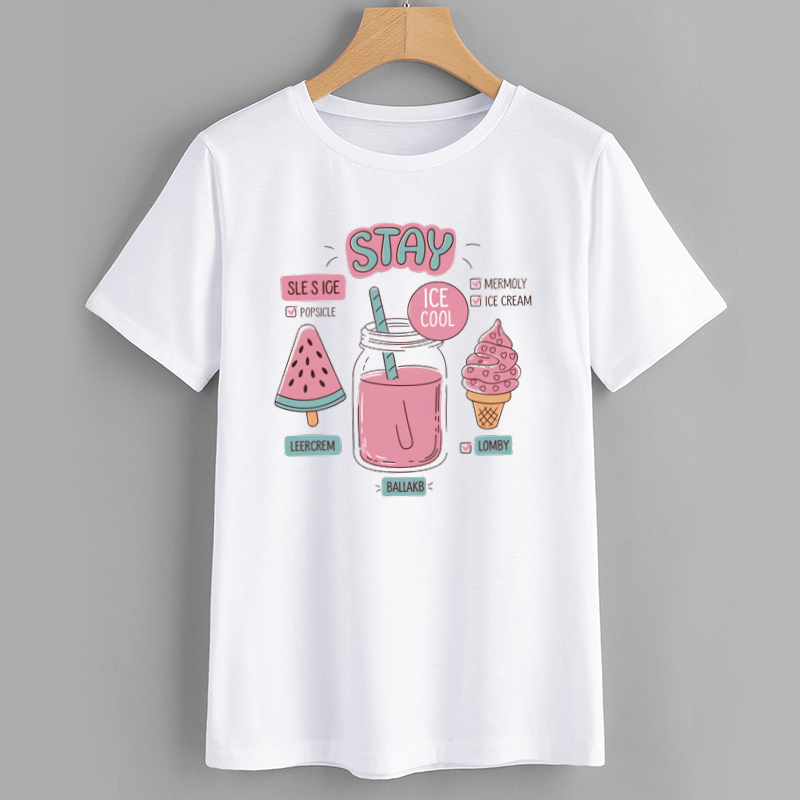 Stay Cool Ice Cream Graphic T-Shirt