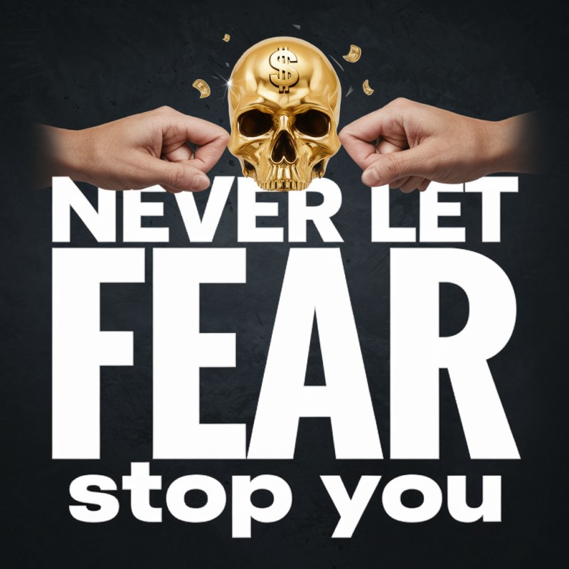 Fearless Skull Motivational T-Shirt