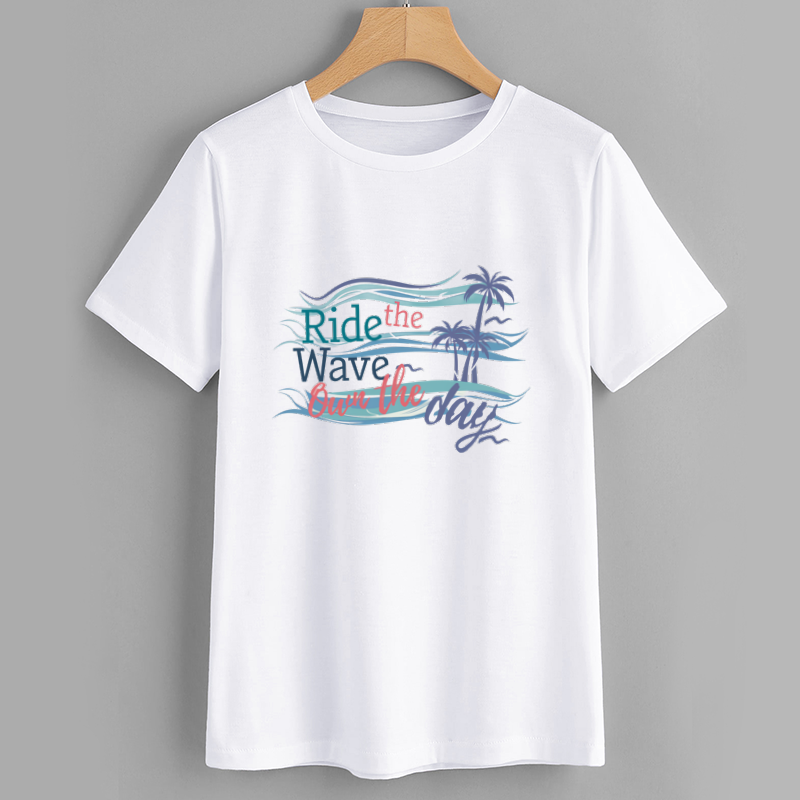 Ride the Wave Motivational Graphic T-Shirt