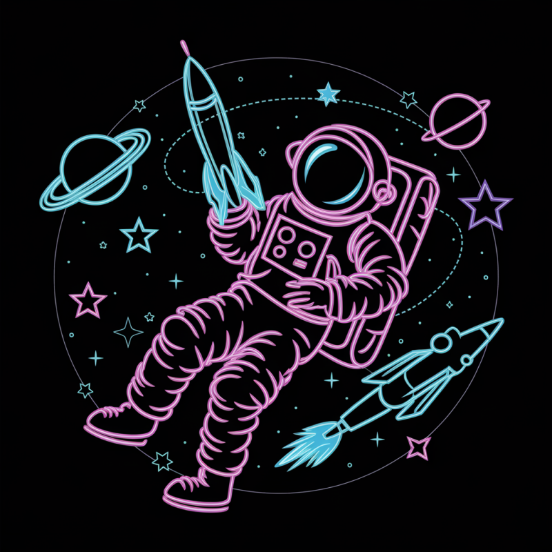 Astronaut Graphic Tee - Space Adventure Shirt