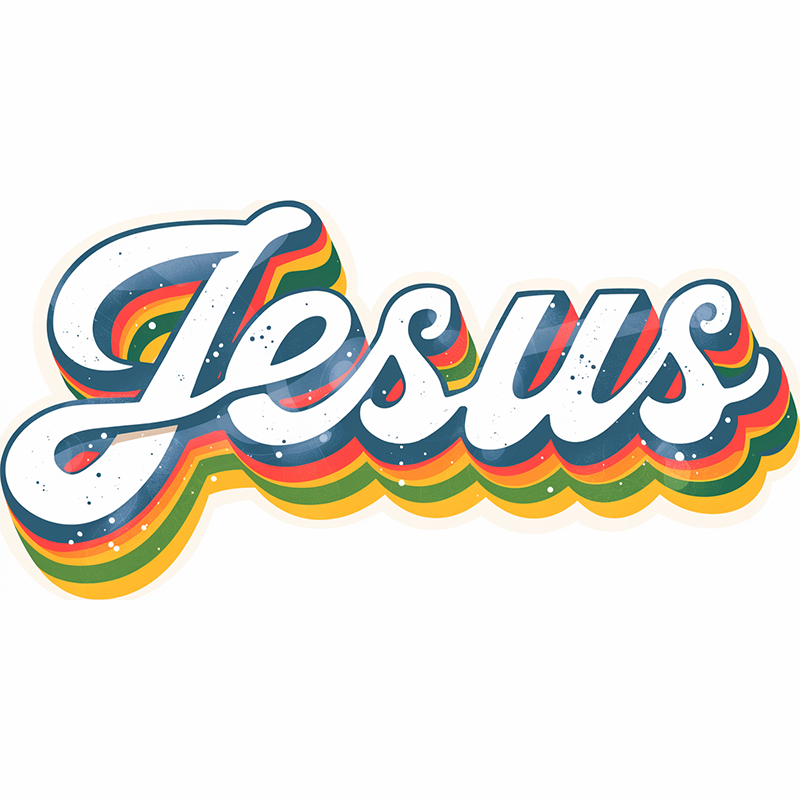 Religious 'Jesus' Pattern T-shirt
