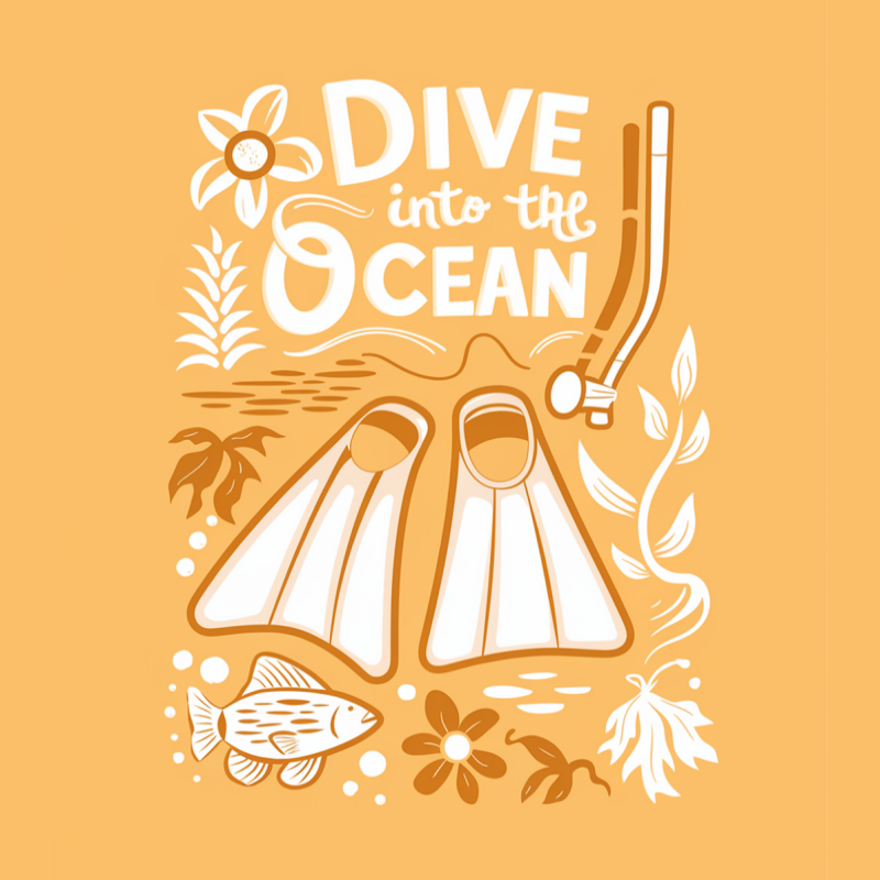 Dive into the Ocean Graphic T-Shirt