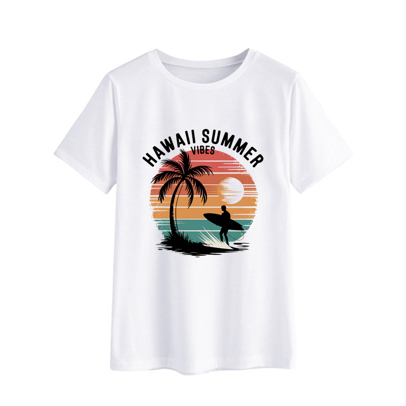 Hawaii Summer Vibes Surfing T-Shirt