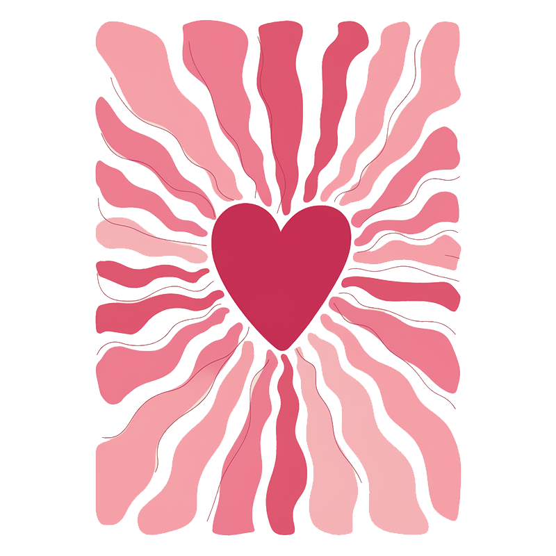 Heart Sunburst Graphic T-Shirt