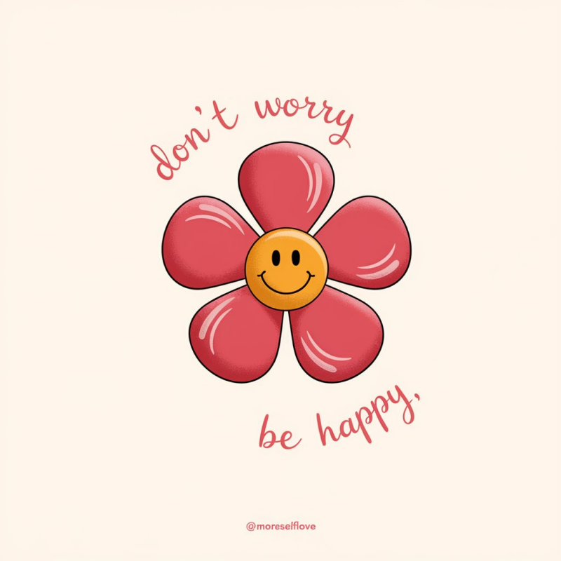 Flower Smiley Motivational Graphic T-Shirt