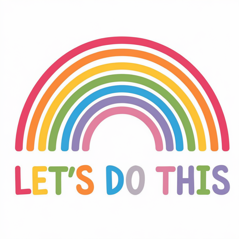 Rainbow Let's Do This Motivational T-Shirt