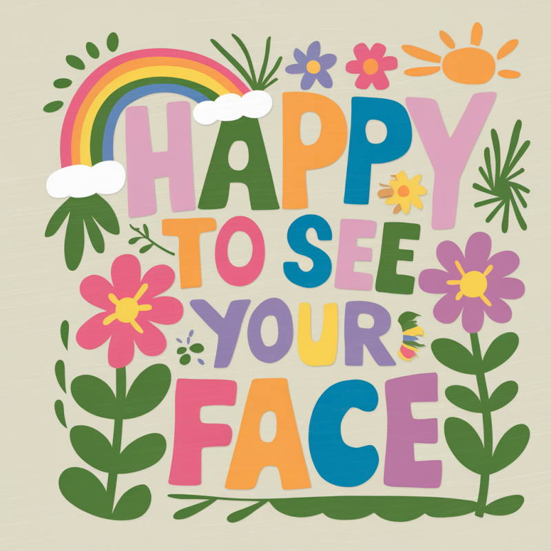 Happy To See Your Face Graphic T-Shirt