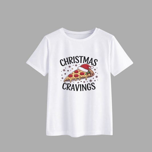 Christmas Cravings Pizza Graphic T-Shirt