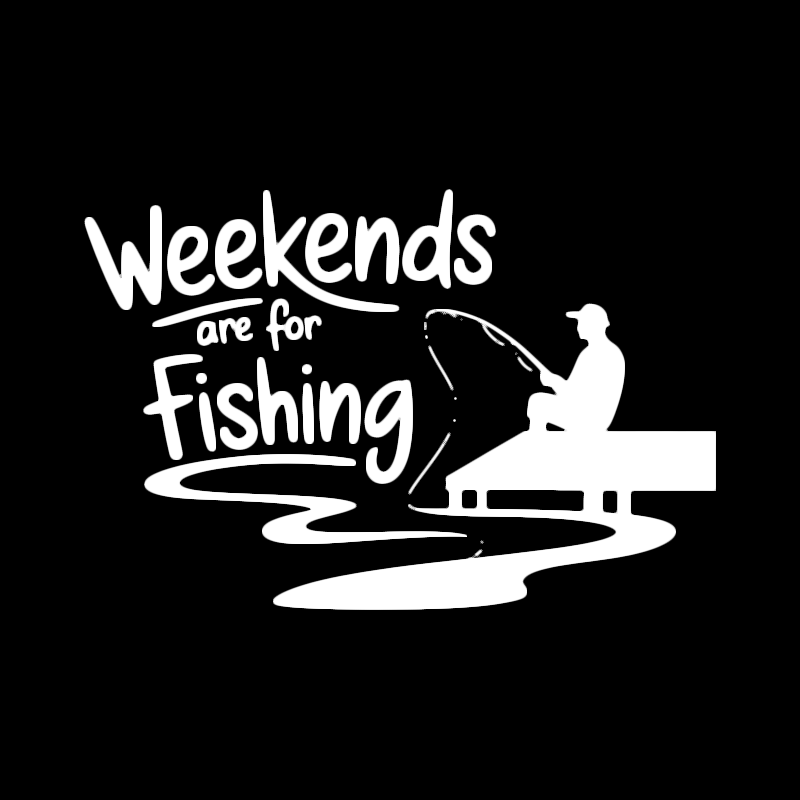 Casual Graphic Top - Weekends Are for Fishing T-shirt