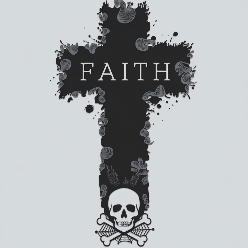 Gothic Faith Skull Cross T-Shirt