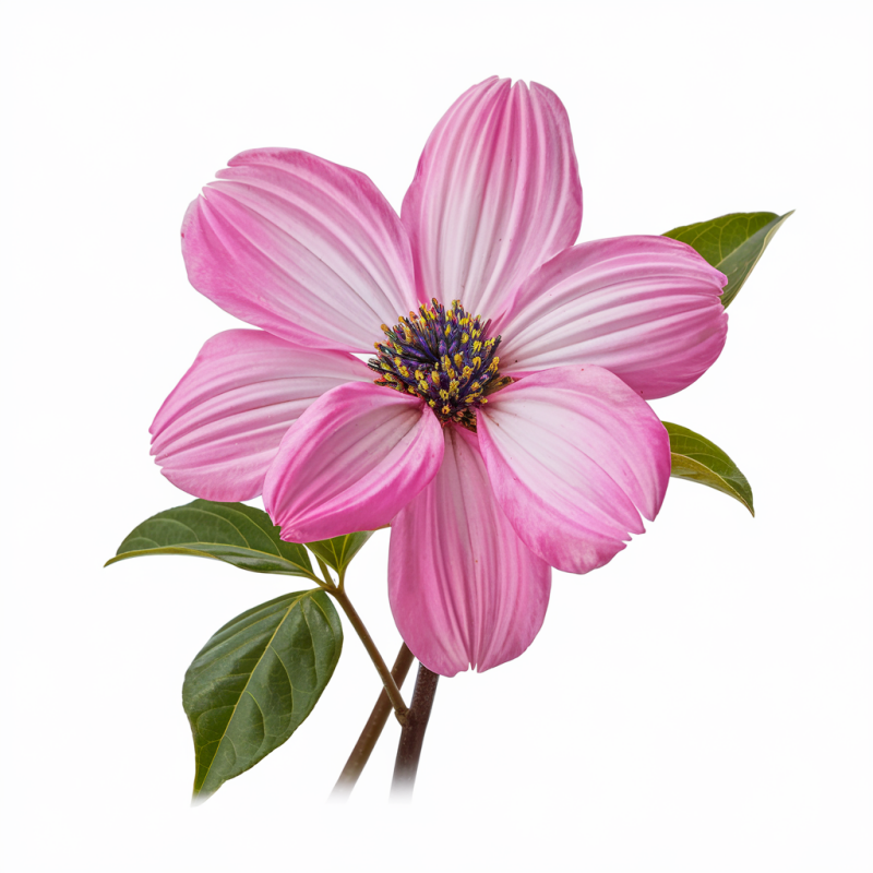 BlossomEase Pink Flower Cotton T-Shirt