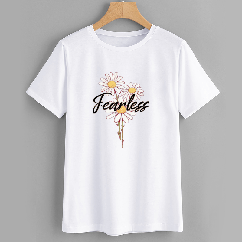 Floral Fearless Graphic T-Shirt for Women