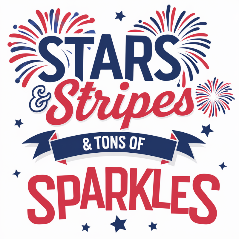 Stars & Stripes Sparkles Patriotic T-Shirt