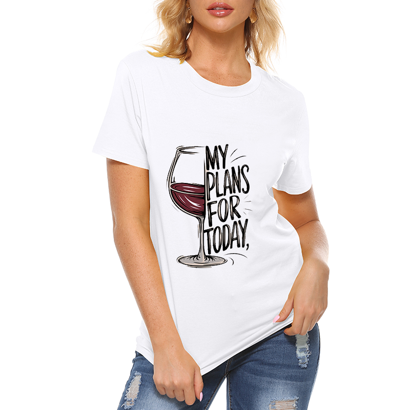 Casual Pattern Top - 'My Plans for Today' T-Shirt