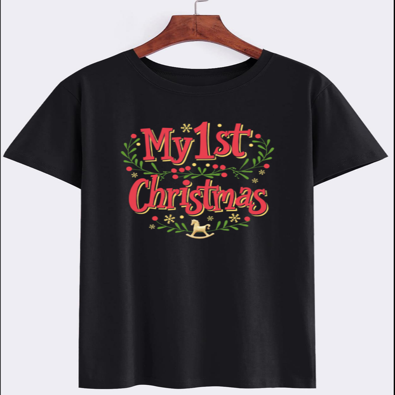 My 1st Christmas Toddler T-Shirt - Cute Holiday Baby Tee