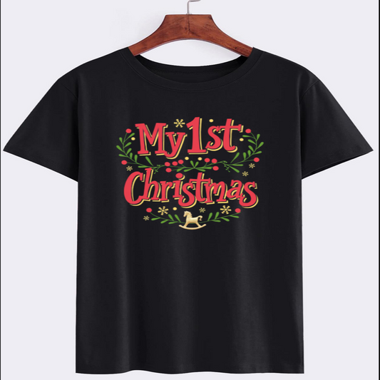 My 1st Christmas Toddler T-Shirt - Cute Holiday Baby Tee