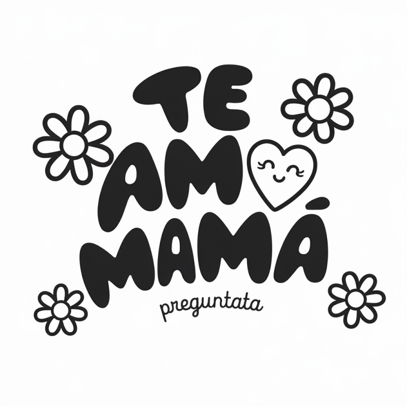 Preguntata Te Amo Mamá Cotton Graphic T-Shirt