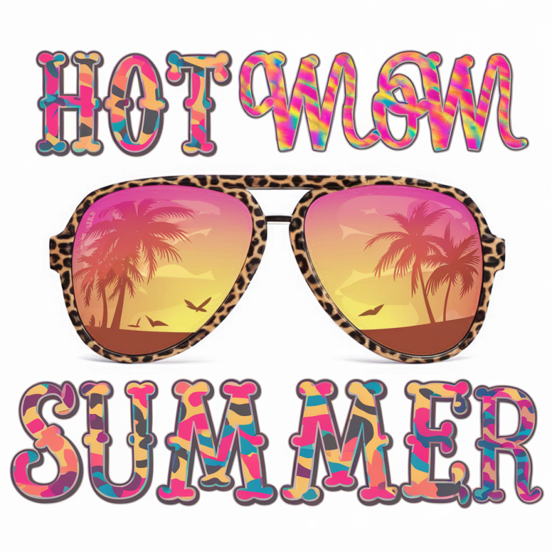 Summer Vibes Graphic T-Shirt with Sunglasses Design