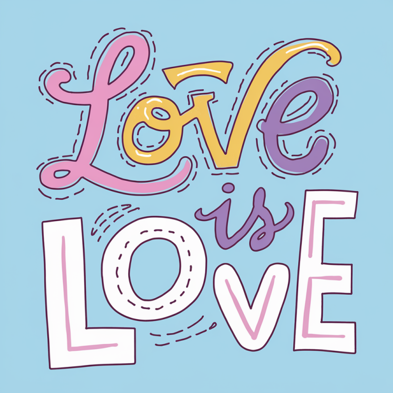 Rainbow Love is Love Cotton Graphic T-Shirt
