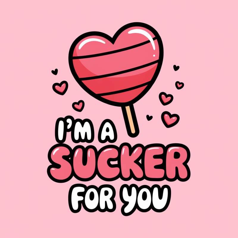 I'm a Sucker for You Heart Lollipop T-Shirt