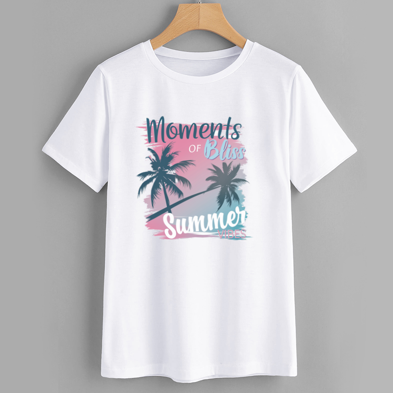 Bliss Palm Summer Vibes Cotton T-Shirt