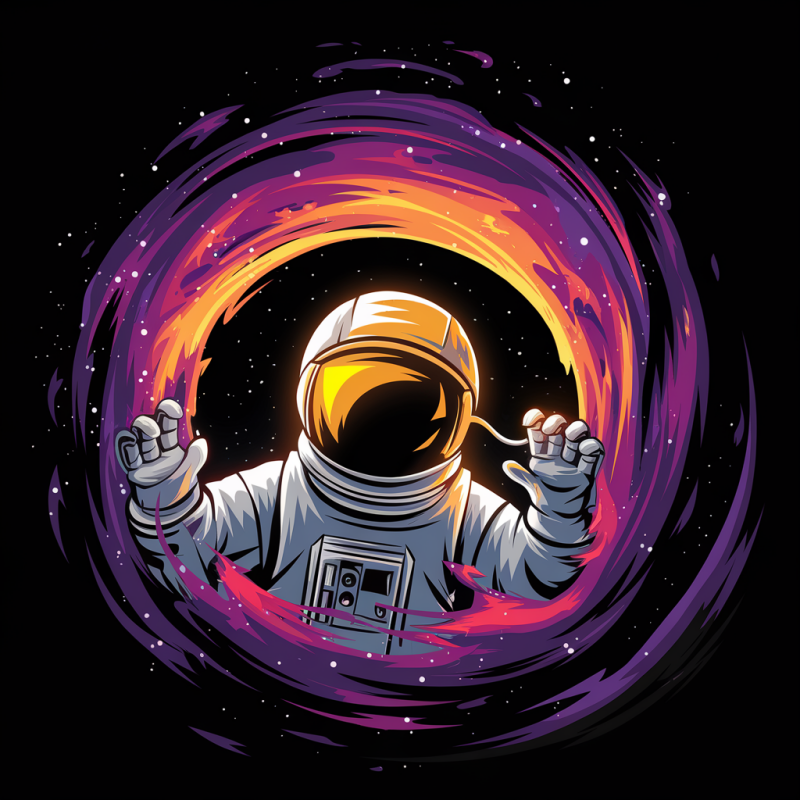 Astronaut Space Graphic T-Shirt - Cosmic Design for Space Enthusiasts
