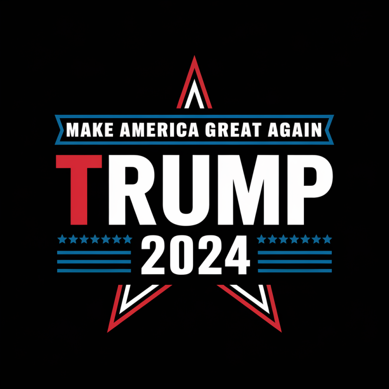 Trump 'Political Hot Spot' T-Shirt with Five-Pointed Star