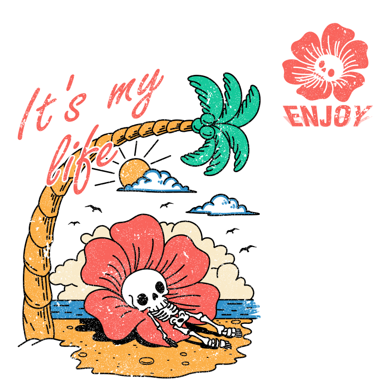 Casual Fun Double-Sided Printed Pattern Top