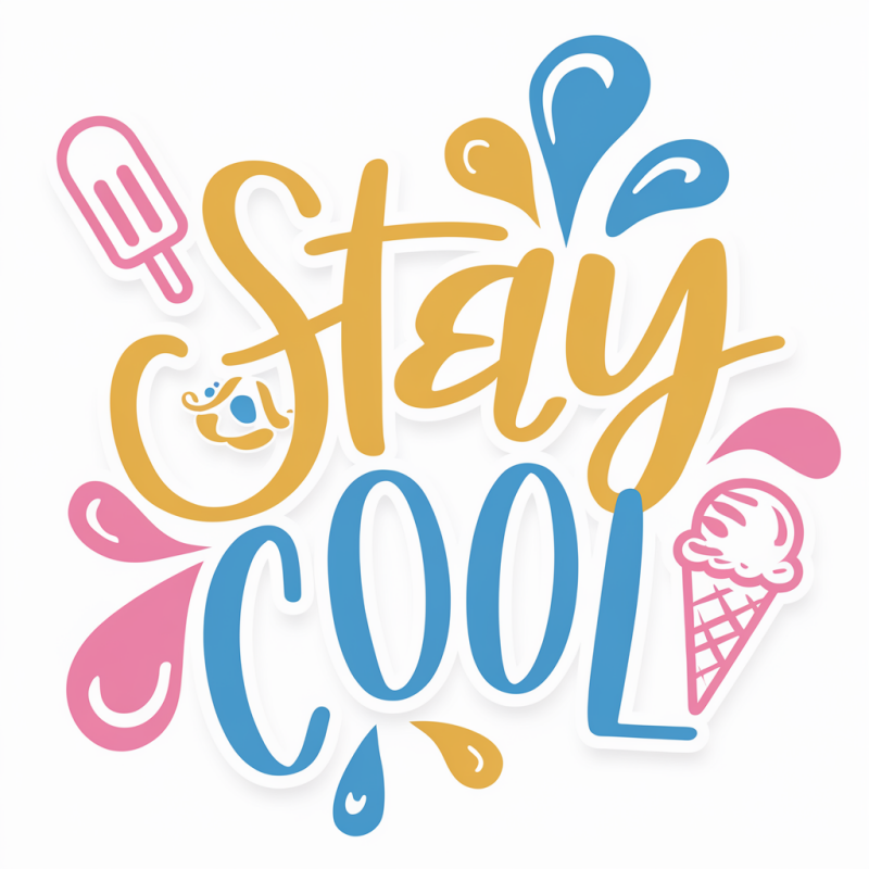 Stay Cool Ice Cream Graphic T-Shirt