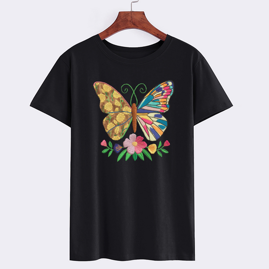 Colorful Butterfly Graphic T-Shirt