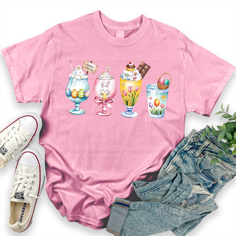 Happy Easter Ice Cream Pattern T-Shirt