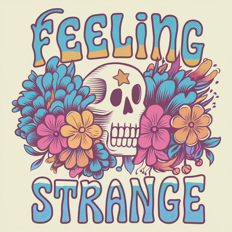 Graphic Skull Floral Cotton T-Shirt