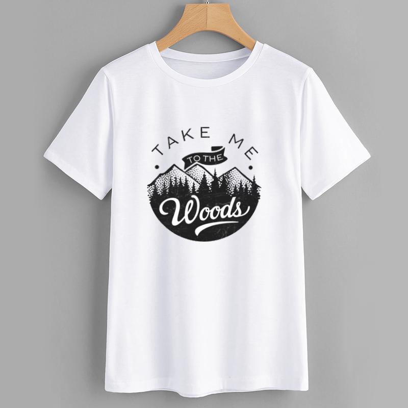 Nature Inspired Cotton Graphic T-Shirt