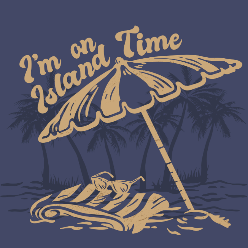 Island Time Graphic Tee - Relaxing Beach T-Shirt