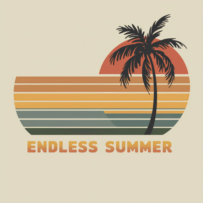 Endless Summer Palm Tree Graphic T-Shirt