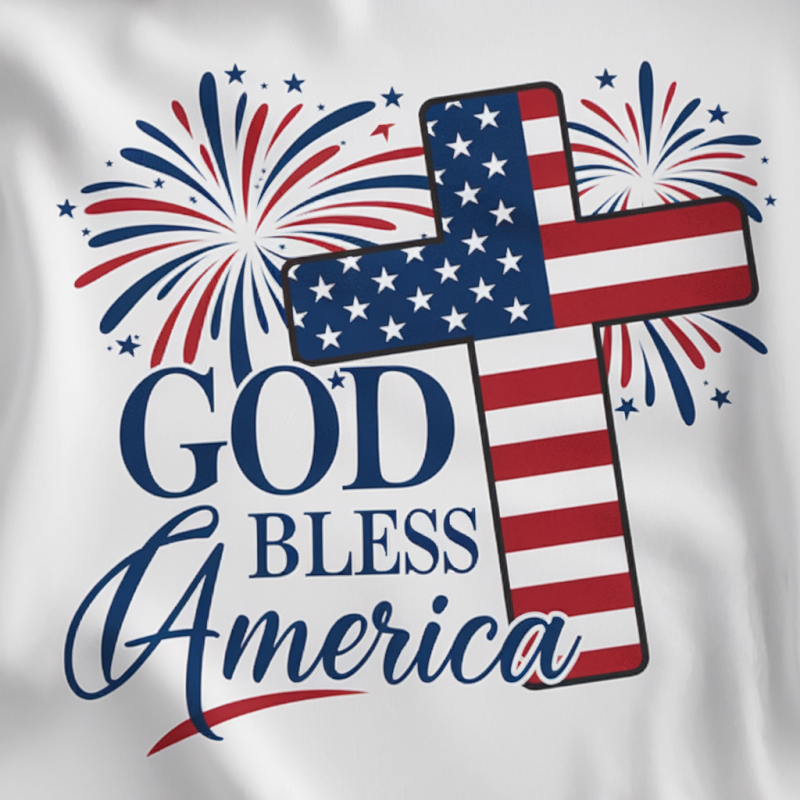 God Bless America Patriotic Christian T-Shirt