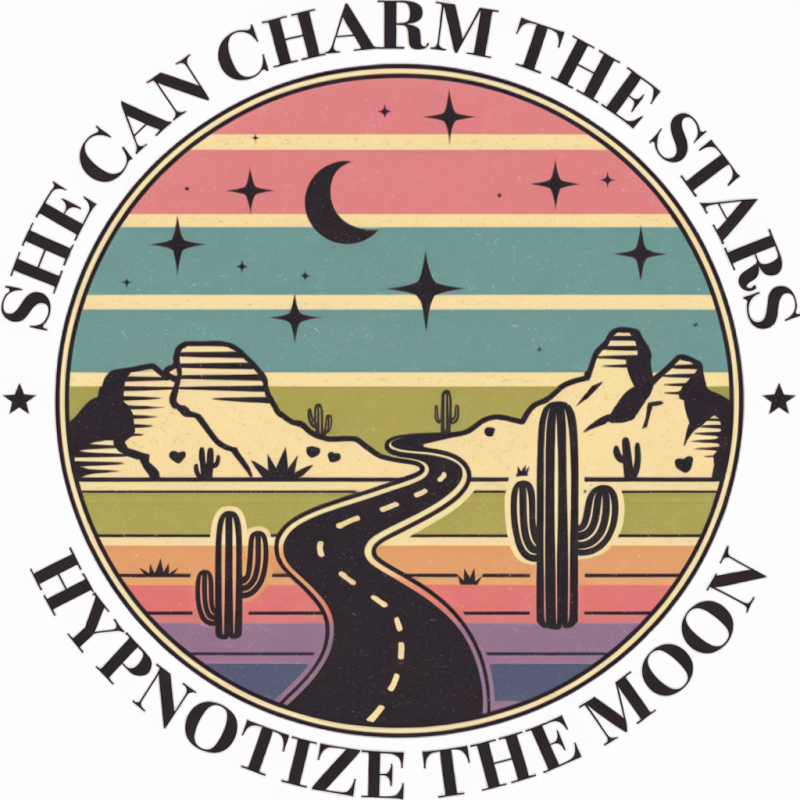 Charming Stars Desert Graphic T-Shirt