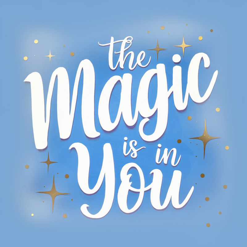 Magic Quote Black Cotton T-Shirt