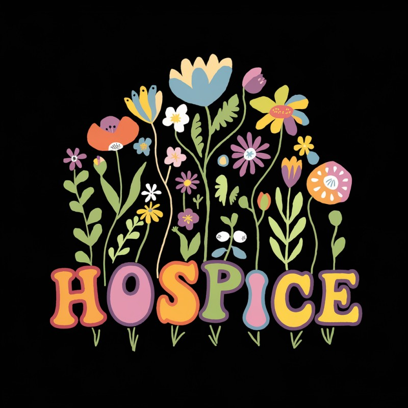 Floral Hospice Graphic T-Shirt for Everyday Comfort