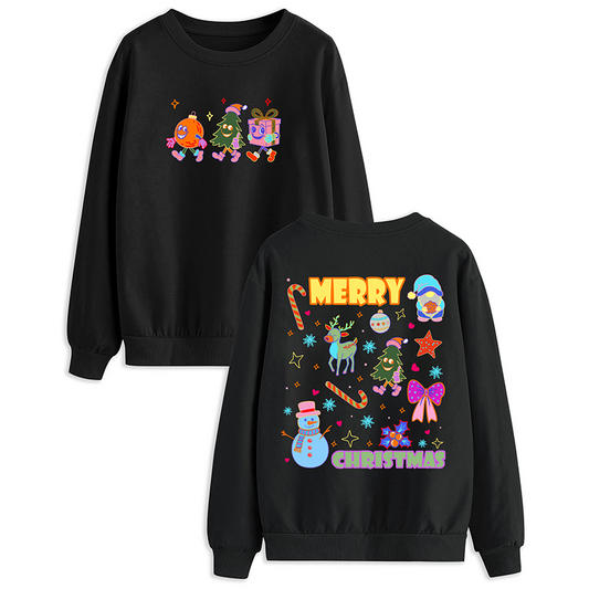 Double-sided Christmas Graphic Print Top