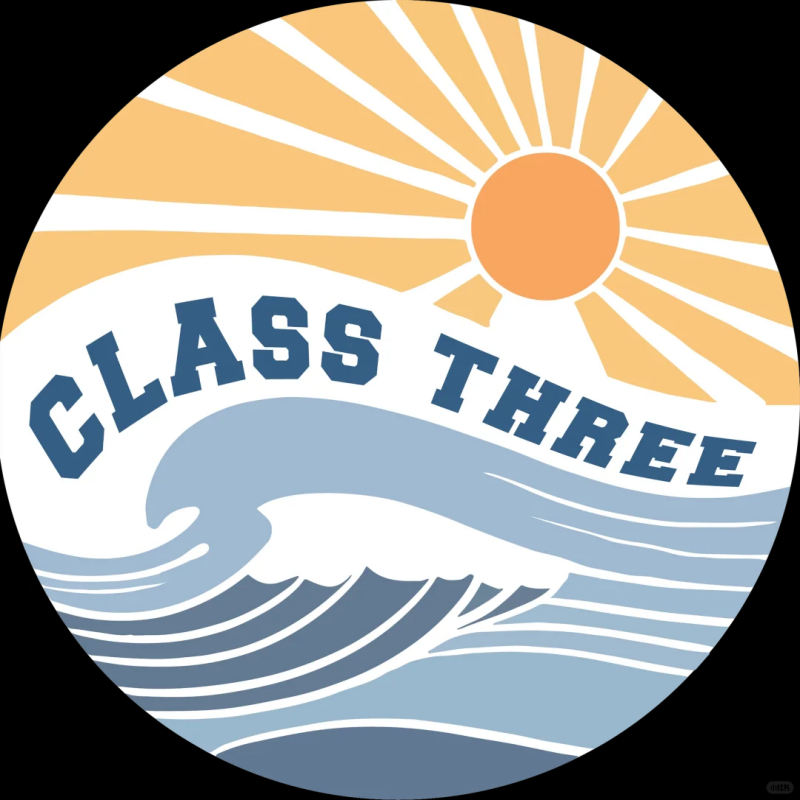 CLASS THREE Graphic Surfing T-Shirt