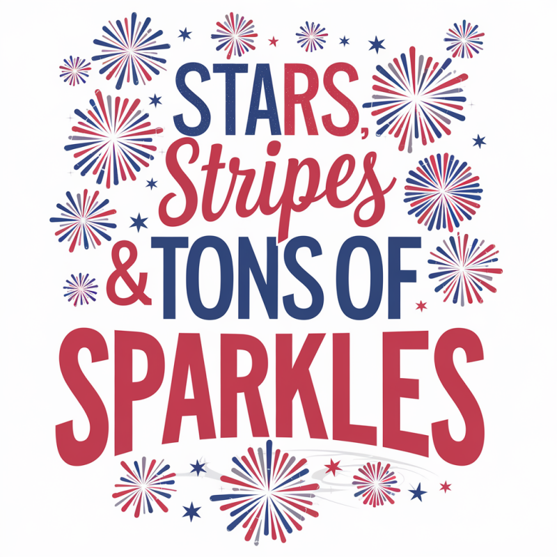 Stars, Stripes & Tons of Sparkles Patriotic T-shirt