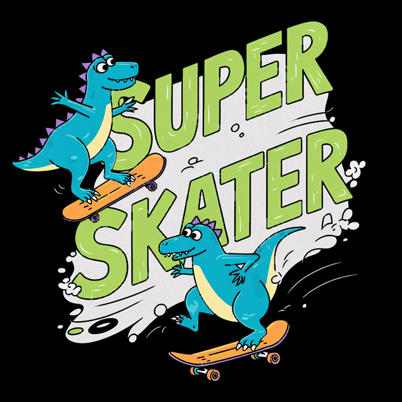 Dinosaur Super Skater Graphic T-Shirt