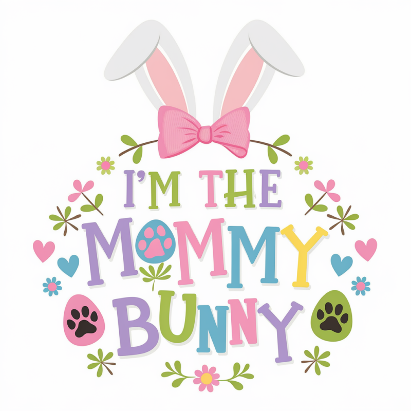 Easter Mommy Bunny Graphic T-Shirt
