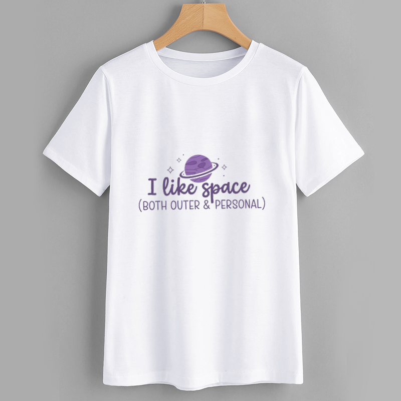 Space Planet Cotton Graphic T-Shirt