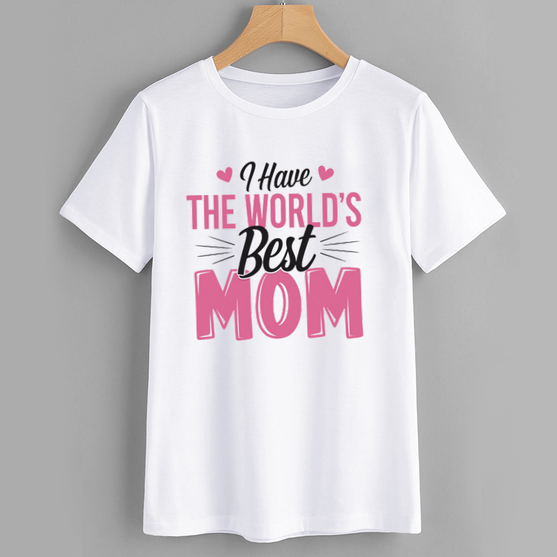 Cotton Printed Best Mom T-Shirt Casual Wear