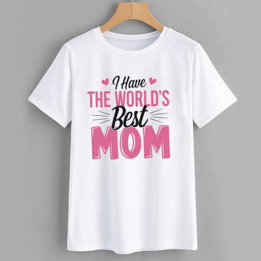 Cotton Printed Best Mom T-Shirt Casual Wear