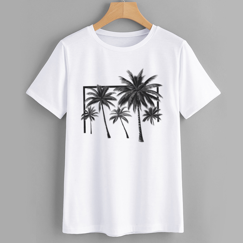 Palm Tree Graphic T-Shirt - Tropical Summer Tee